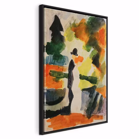 Canvastavla med ram - August macke paar im park
