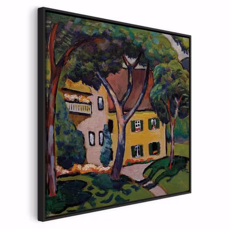 Canvastavla med ram - August macke staudacherhaus