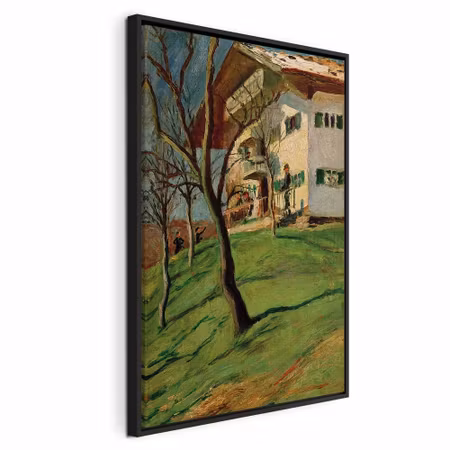 Canvastavla med ram - August macke unser häuschen