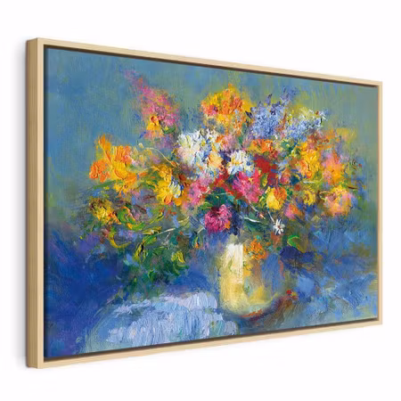 Canvastavla med ram - Autumn bouquet
