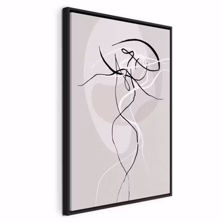 Canvastavla med ram - Beige energy vertical