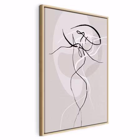 Canvastavla med ram - Beige energy vertical