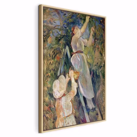 Canvastavla med ram - Berthe morisot the cherry