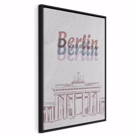 Canvastavla med ram - Berlin in watercolours