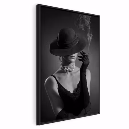 Canvastavla med ram - Black elegance vertical