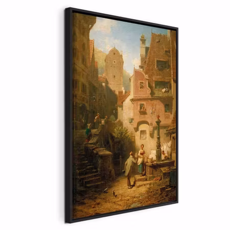 Canvastavla med ram - Carl spitzweg well wisher