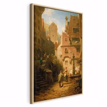 Canvastavla med ram - Carl spitzweg well wisher
