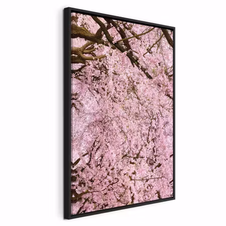 Canvastavla med ram - Cherry tree vertical