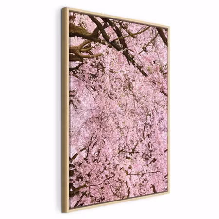 Canvastavla med ram - Cherry tree vertical