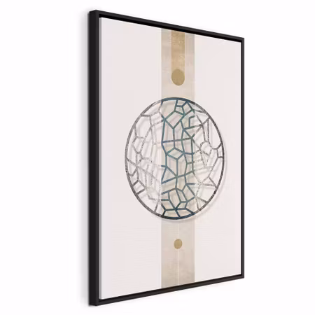 Canvastavla med ram - Circle with artistic details