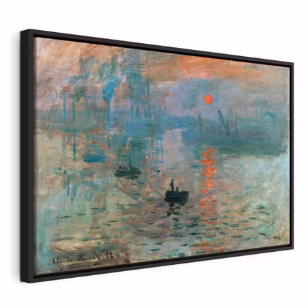 Canvastavla med ram - Claude monet impression