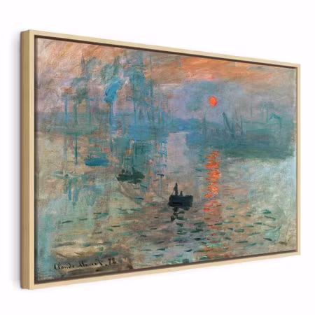 Canvastavla med ram - Claude monet impression