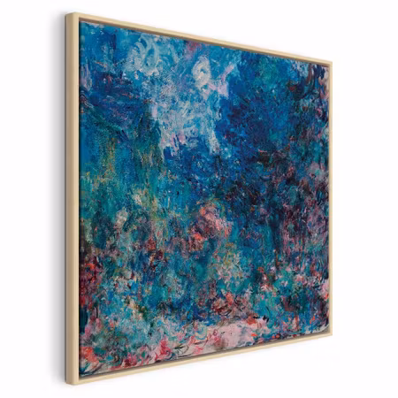 Canvastavla med ram - Claude monet la maison de l