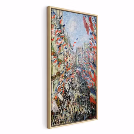 Canvastavla med ram - Claude monet the rue