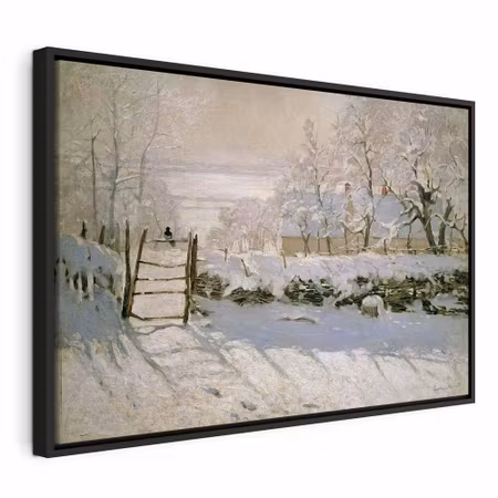 Canvastavla med ram - Claude monet the magpie