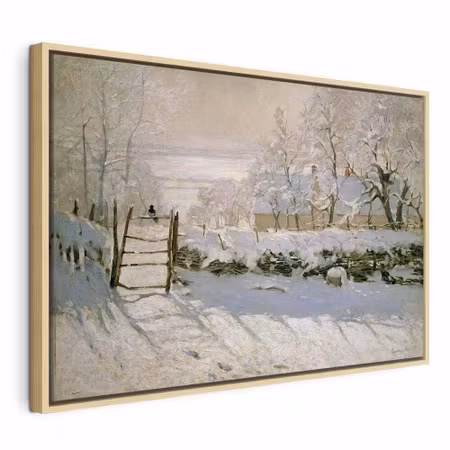 Canvastavla med ram - Claude monet the magpie