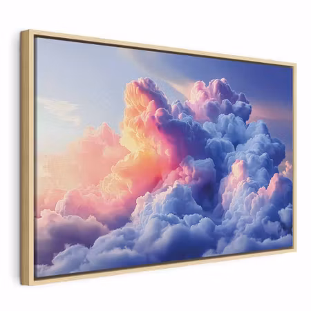 Canvastavla med ram - Clouds like painted artistic