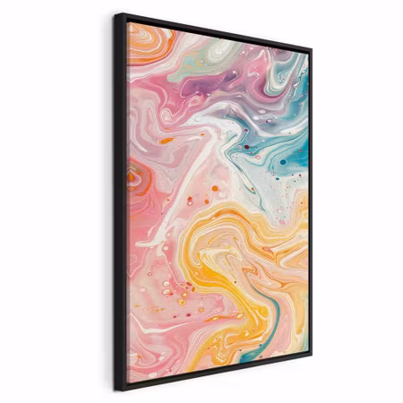 Canvastavla med ram - Colorful chaos dynamic