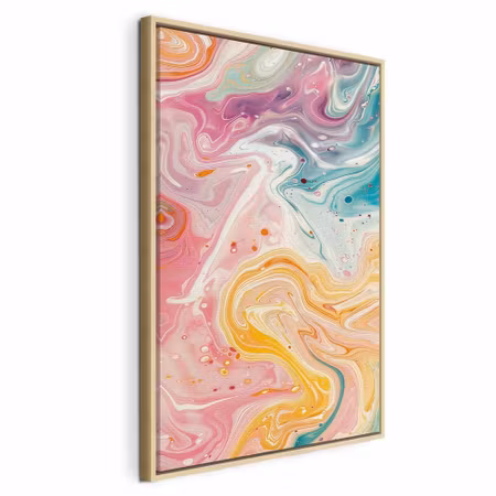 Canvastavla med ram - Colorful chaos dynamic
