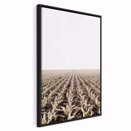 Canvastavla med ram - Corn field vertical