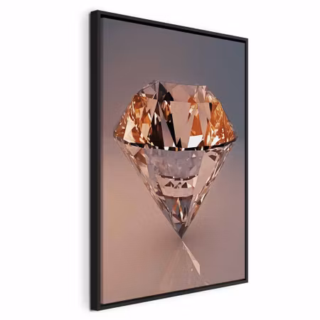 Canvastavla med ram - Costly diamond vertical