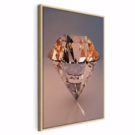 Canvastavla med ram - Costly diamond vertical