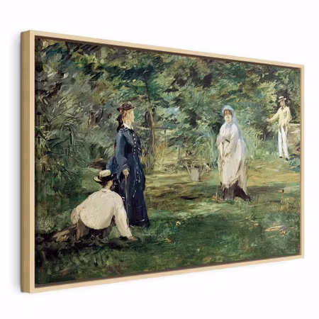 Canvastavla med ram - Edouard manet the croquet