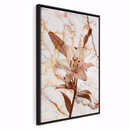Canvastavla med ram - Elegance of a flower