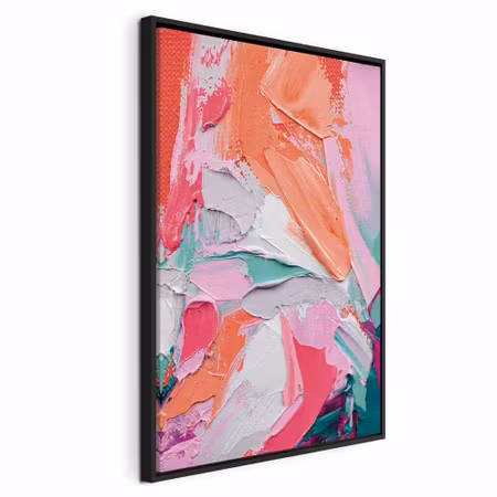 Canvastavla med ram - Energetic colors abstract