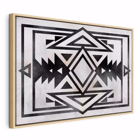 Canvastavla med ram - Ethnic pattern wide