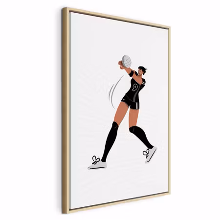 Canvastavla med ram - Female volleyball player