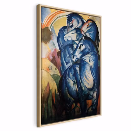 Canvastavla med ram - Franz marc the tower of blue