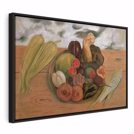 Canvastavla med ram - Frida kahlo the fruits of