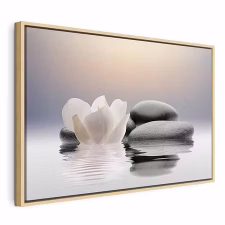 Canvastavla med ram - Garden of calm