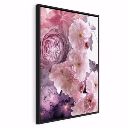 Canvastavla med ram - Garden of floral scents