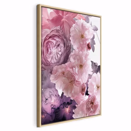 Canvastavla med ram - Garden of floral scents