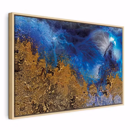 Canvastavla med ram - Gold of the ocean wide