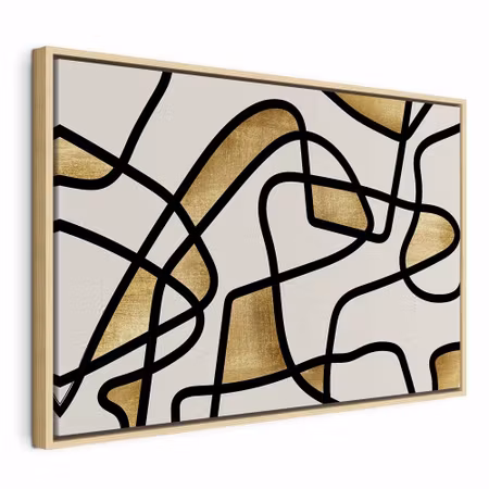 Canvastavla med ram - Golden spiral wide