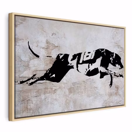 Canvastavla med ram - Greyhound race wide