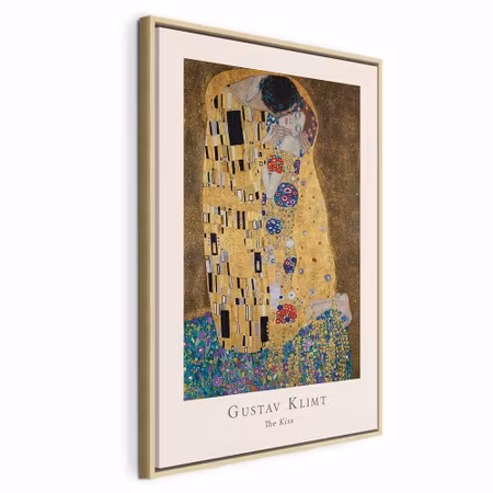 Canvastavla med ram - Gustav klimt the kiss