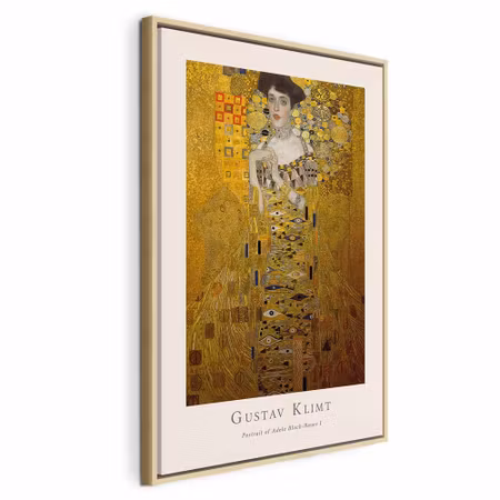 Canvastavla med ram - Gustav klimt portrait of