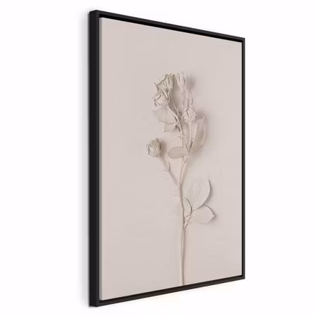 Canvastavla med ram - Harmonious rose vertical