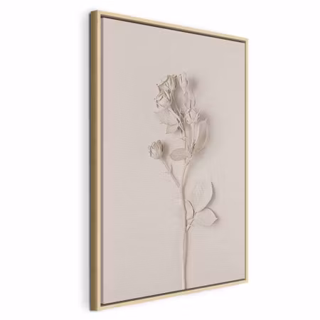 Canvastavla med ram - Harmonious rose vertical