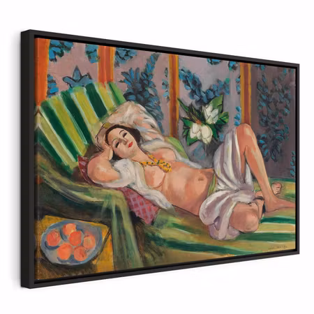 Canvastavla med ram - Henri matisse reclining