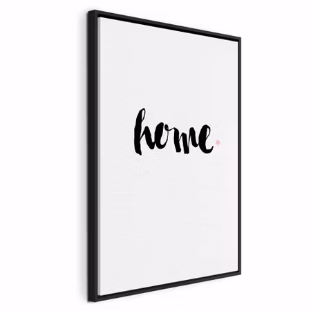 Canvastavla med ram - Home and dot vertical