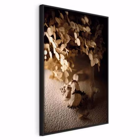 Canvastavla med ram - Humming seashell vertical