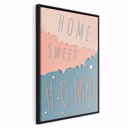 Canvastavla med ram - Inscriptions home sweet home