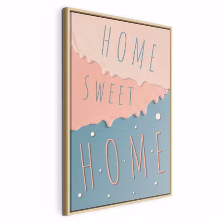Canvastavla med ram - Inscriptions home sweet home