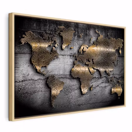 Canvastavla med ram - Jewels of the world wide