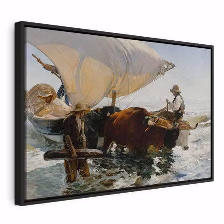 Canvastavla med ram - Joaqu n sorolla y bastida